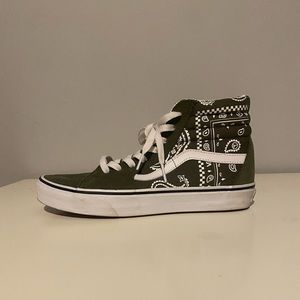 Vans Sk8 Hi - Olive Green Paisley